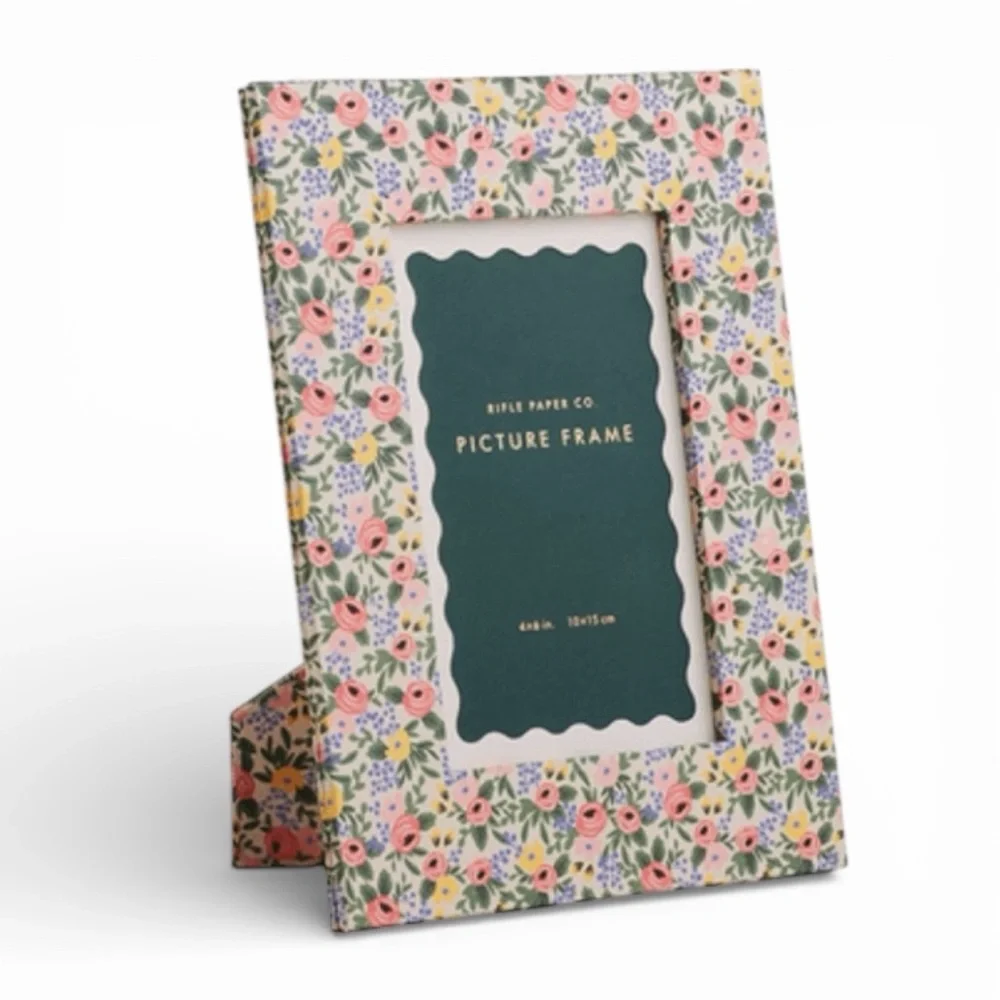 Rifle Paper Co. Floral Wrapped Picture Frame In Pattern Aster NWT